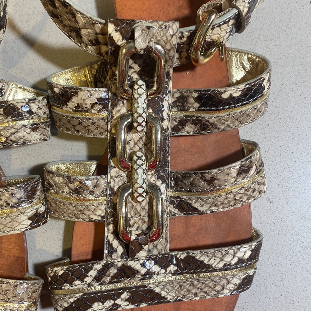 COACH SNAKE SKIN SANDLES - Picture 4 of 6